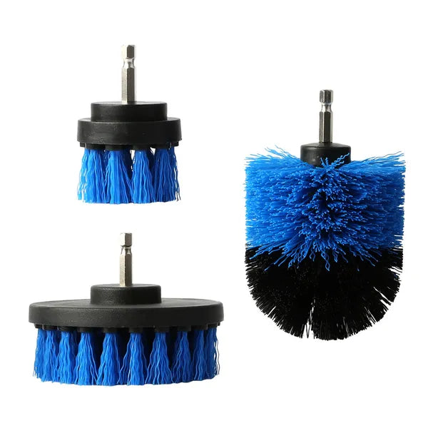3-Piece Power Drill Scrubber Brush Set for Car, Tile, Wall, Carpet Cleaning