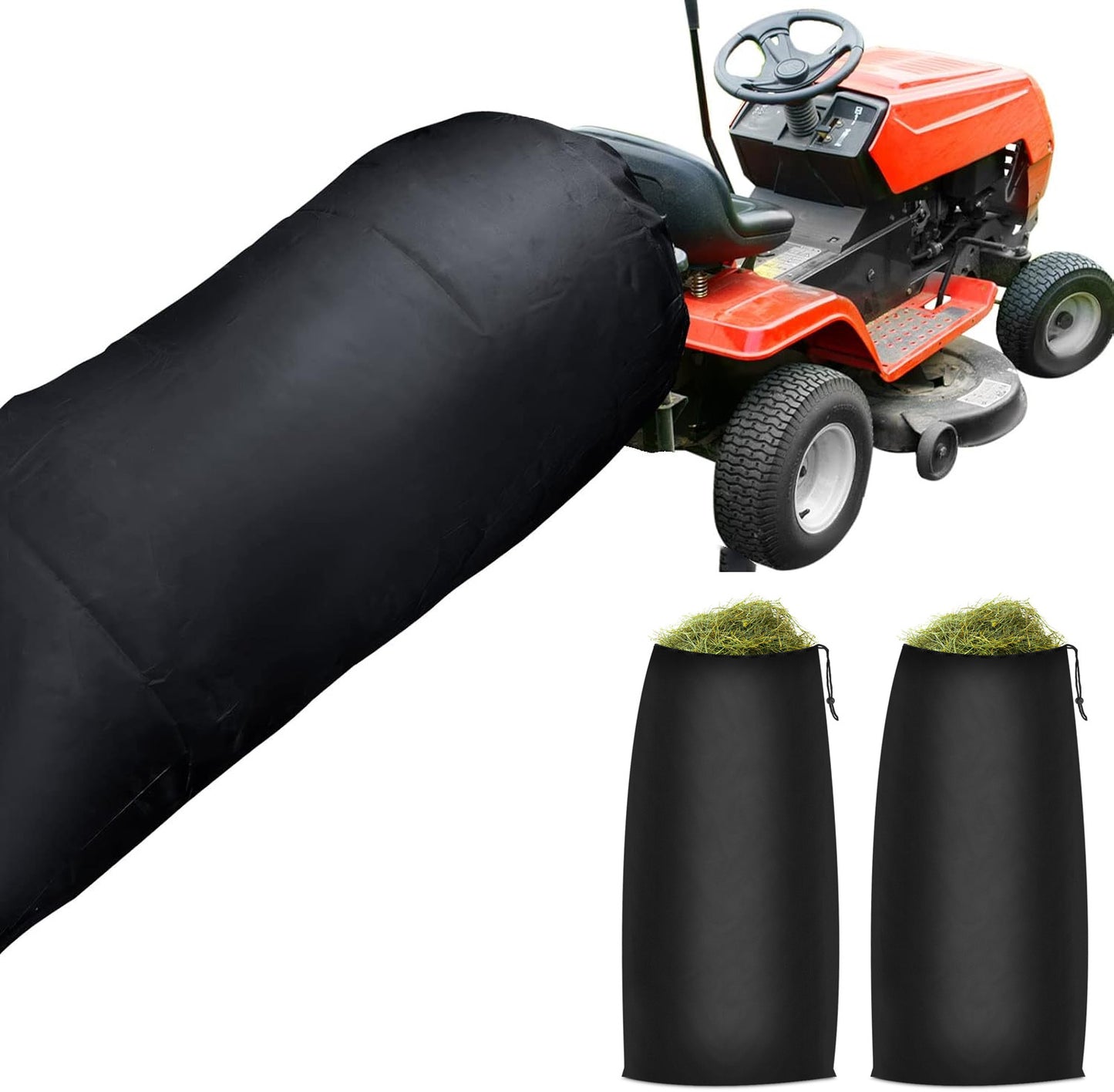 Large Capacity Lawn Tractor Leaf Bag with Drawstring - Waterproof Oxford Fabric