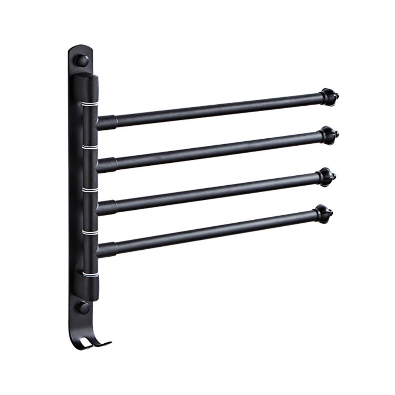 Movable Stainless Steel Towel Rack Without Punching - Modern Bathroom Storage