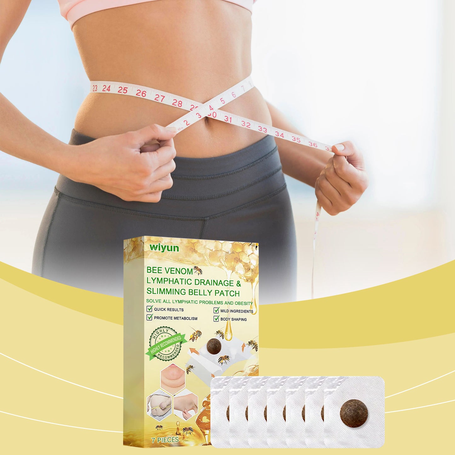 Firming Body Care Patches with Ginseng & Antler Extract - 7 Pieces