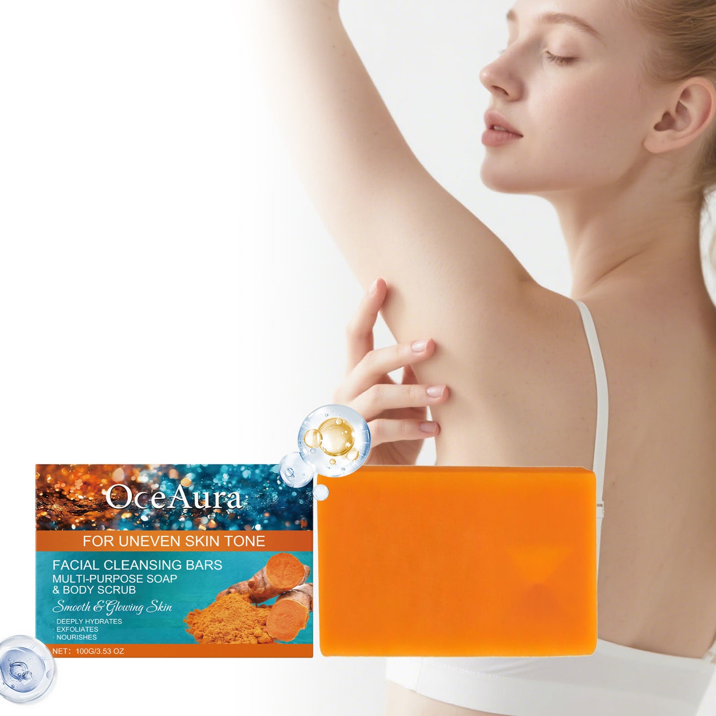 Moisturizing Brightening Bar Soap with Vitamin C & Shea Butter - 100g