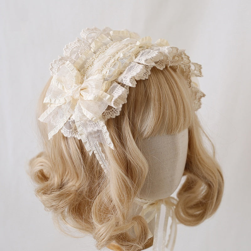 Color Blocked Bow Lace Headband