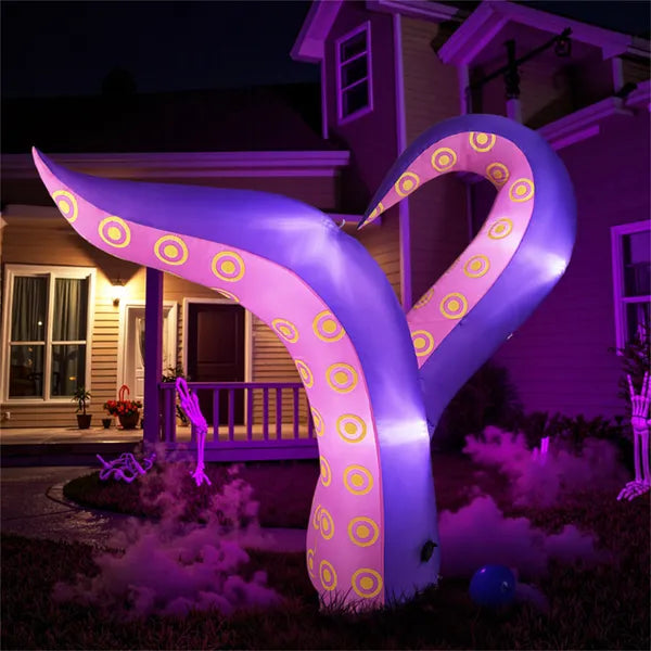 6.5ft Giant Inflatable Tentacles Halloween Decor with LED Lights
