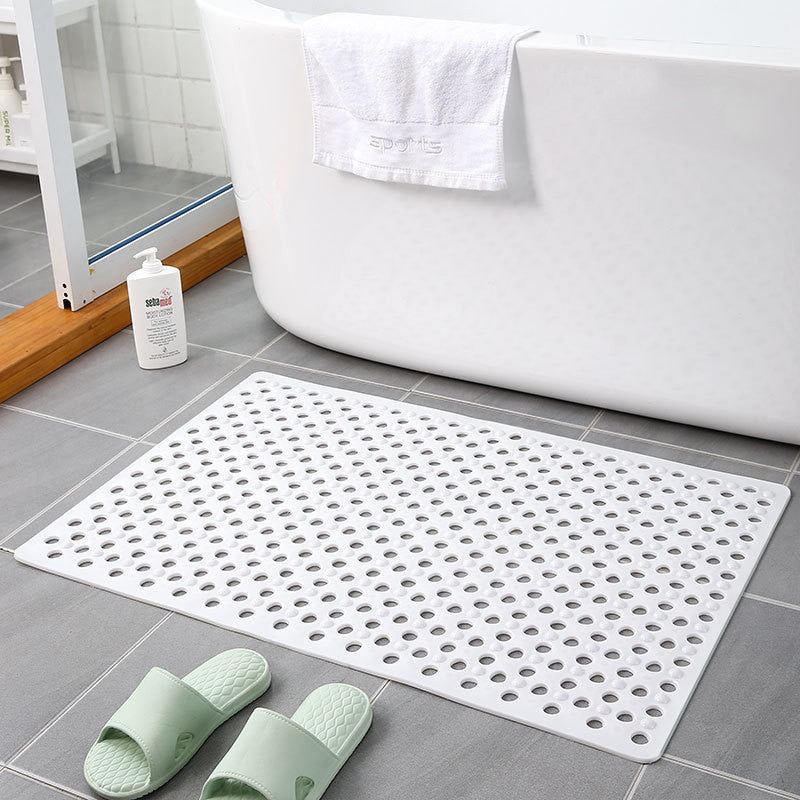 Large Waterproof Non-Slip Bathroom Mat with Suction Cups and Drainage Holes