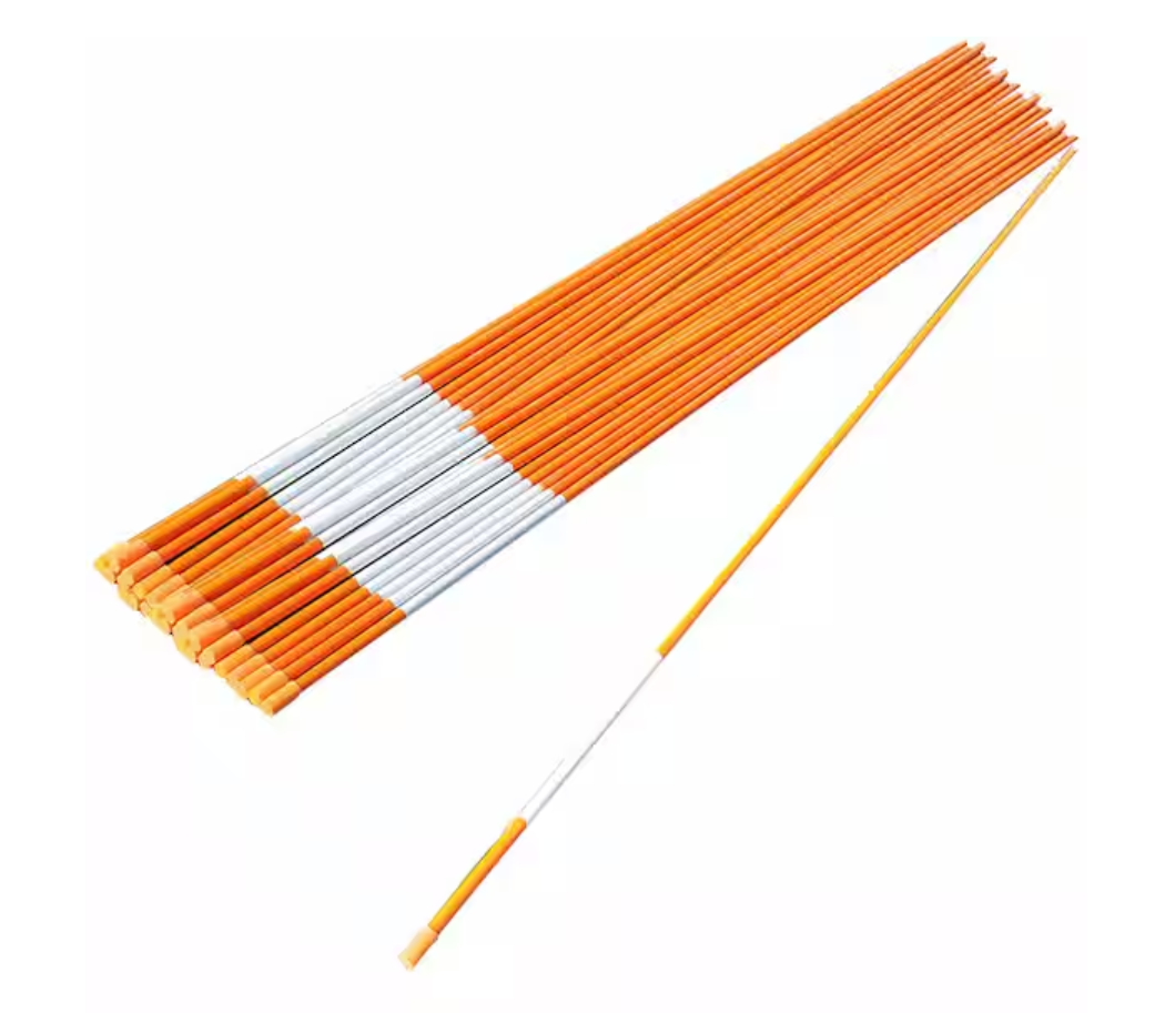 50 Pcs Orange Snow Markers for Garden & Snow Removal