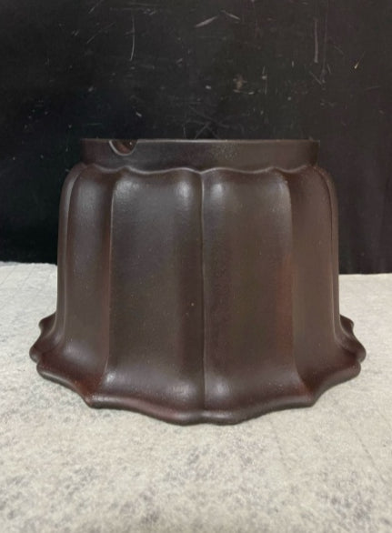 Purple Clay Flower Pot Floor-Standing Garden Planter 30x17cm Handmade