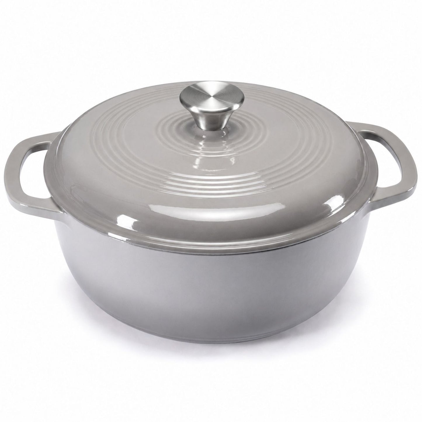 6 Quart Enameled Cast Iron Dutch Oven with Moisture-Sealing Lid