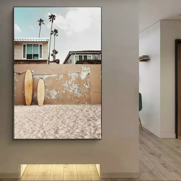 Seaside Landscape Canvas Wall Art - Modern Living Room & Bedroom Decoration