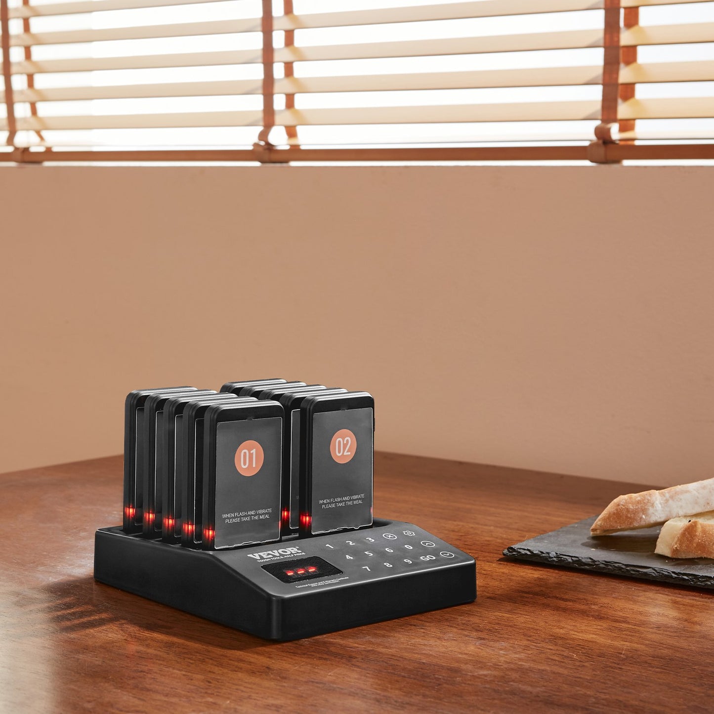 Wireless Restaurant Pager System with 10 Beepers & Long Range