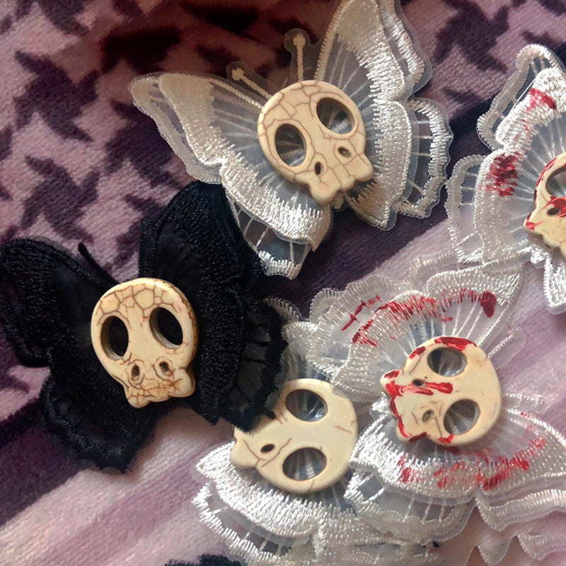 Skull Hair Clip Punk Side Clip Hair Accessory for Styling