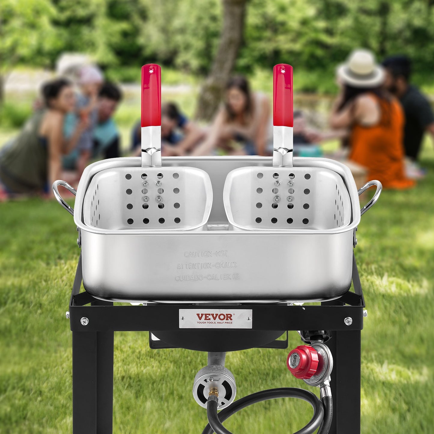 18 Qt Outdoor Propane Deep Fryer Kit with Dual Baskets