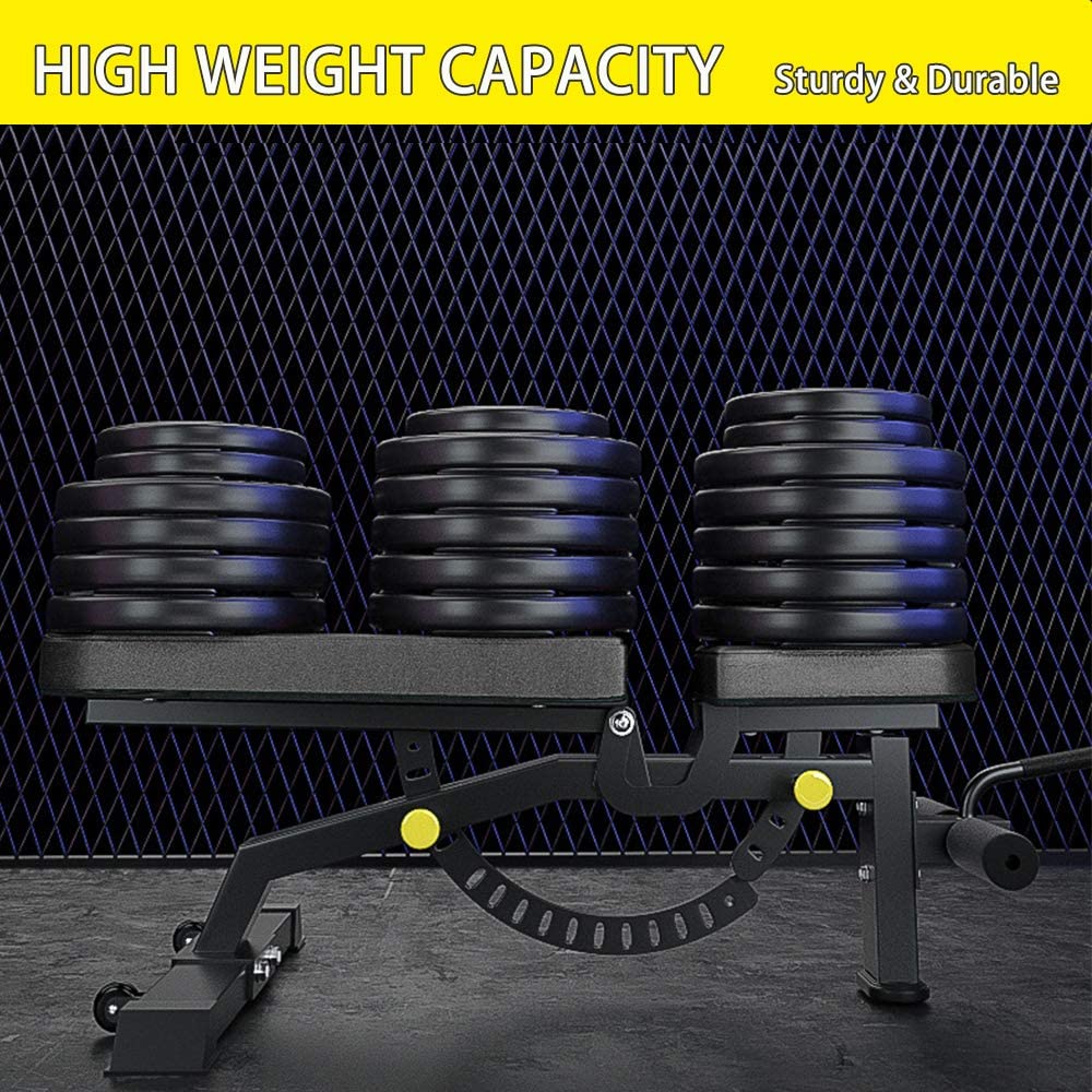 Adjustable Weight Bench for Full Body Workout - Black