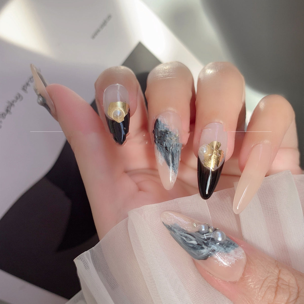 Nude Transparent Wearable Nail Art Patch Set