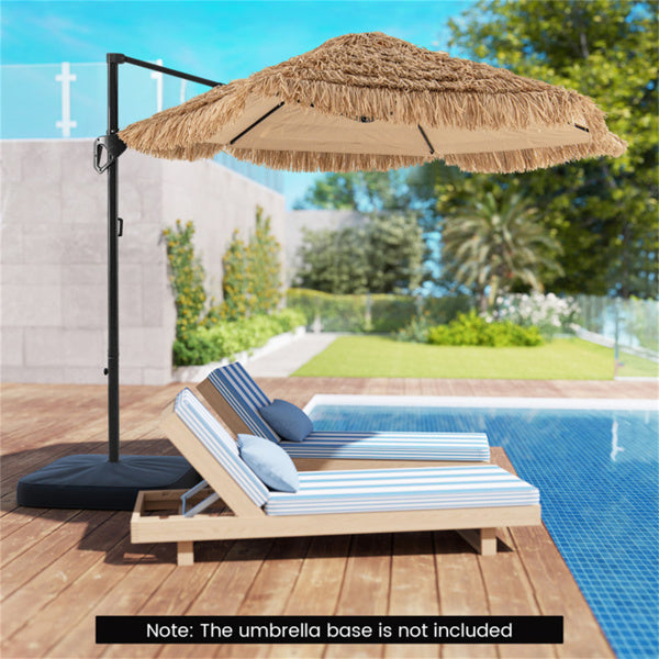 9.5ft Tropical Outdoor Umbrella - 2-Tier Vented Sun Protection