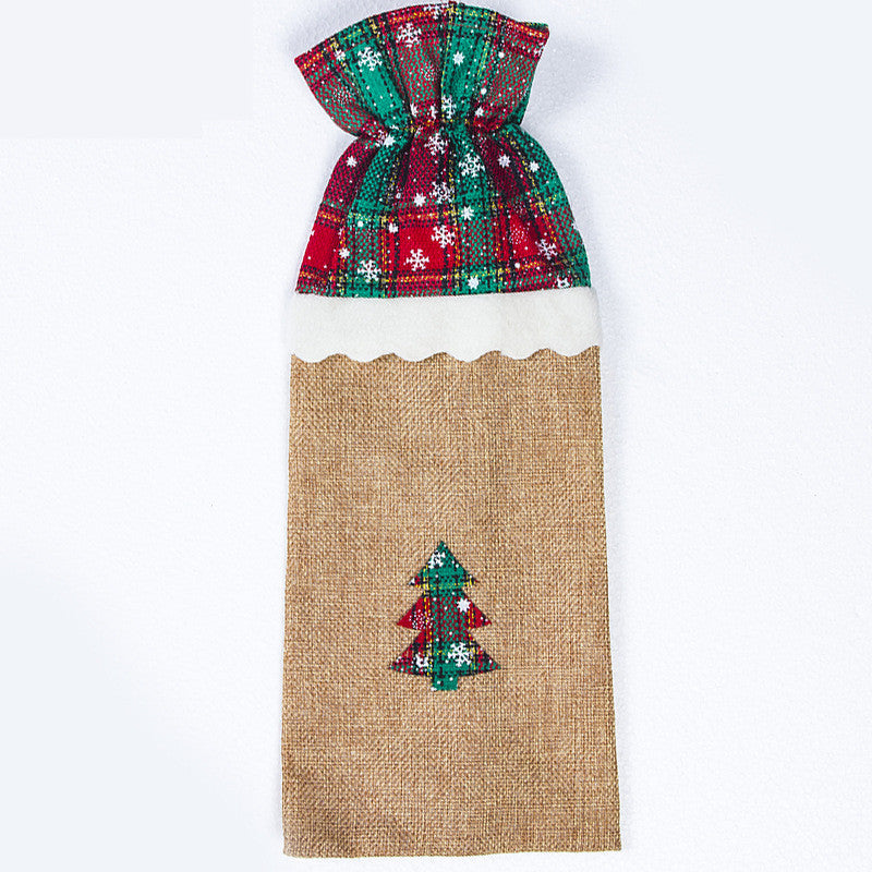 Christmas Wine Bottle Bag - Festive Holiday Decor for Gifts & Table Settings
