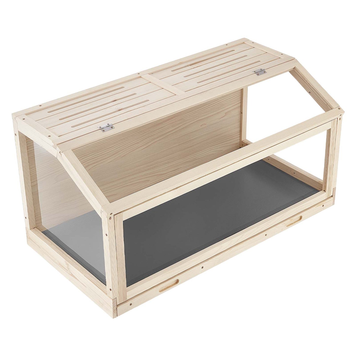 Large Wooden Hamster Cage 39.4x20.5x19.9 Inches with Acrylic View, Open Top, Chewproof Habitat for Small Pets