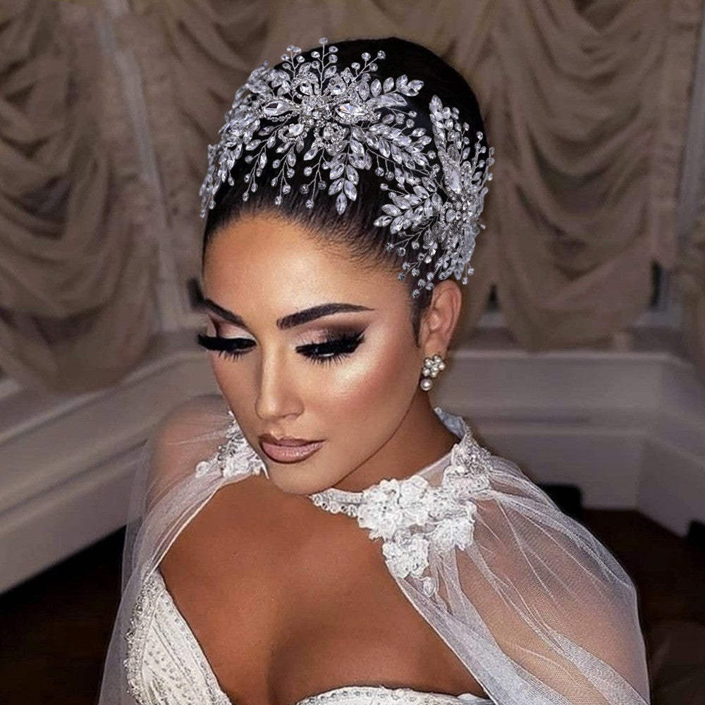 Bridal Wedding Tiara Rhinestone Headband Handmade