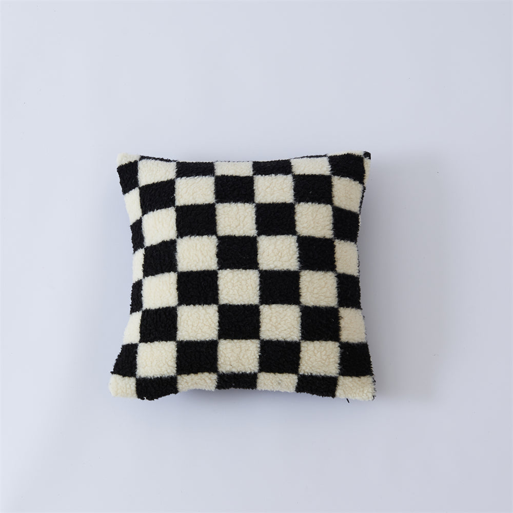 Black and White Checkerboard Pillowcase - Soft, Washable Home Textile