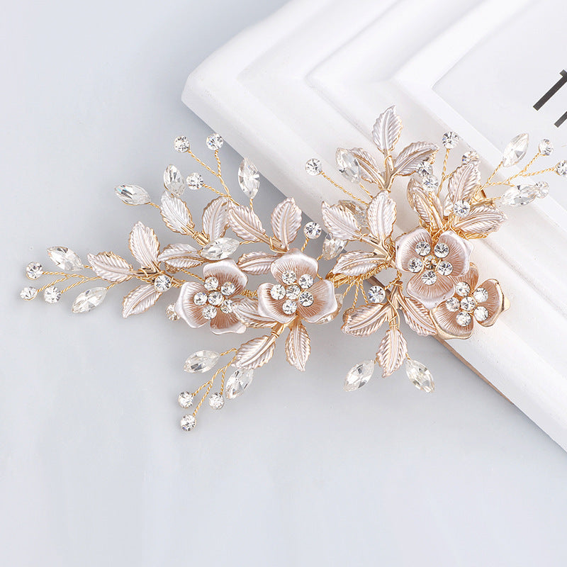 Bridal Rhinestone Hairpin Headdress - Alloy Wedding Jewelry