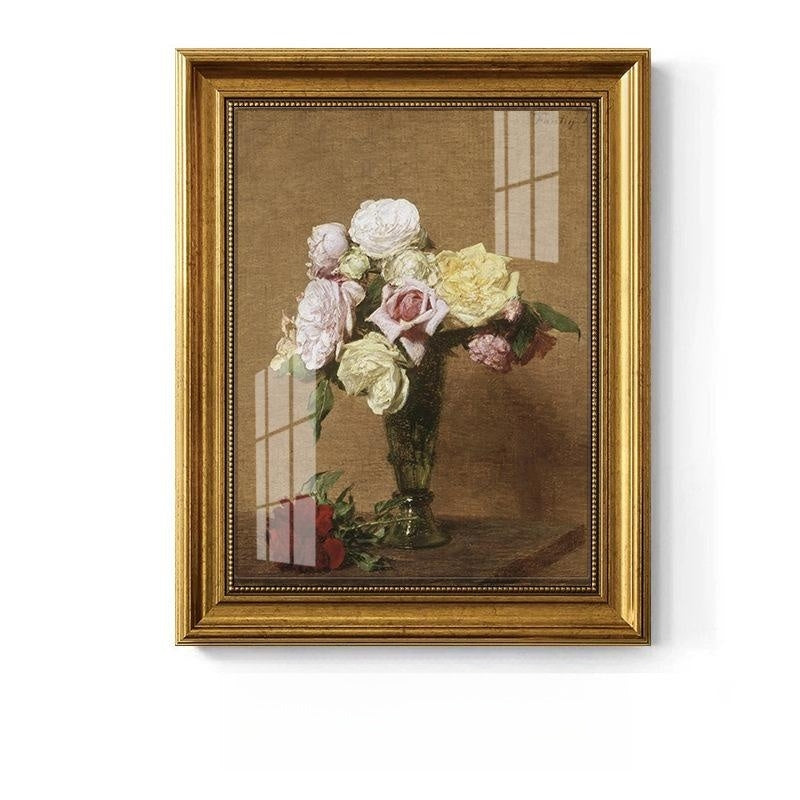 European American Style Decorative Oil Painting with Gold Frame - Landscape or Character