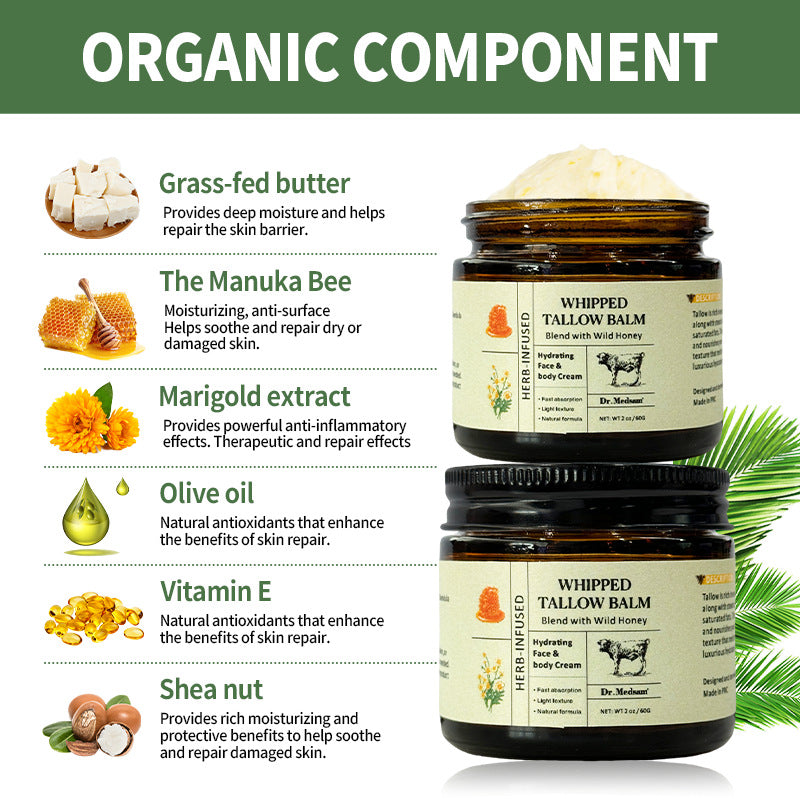 Grass Fed Beef Tallow Balm - Face & Body Moisturizer