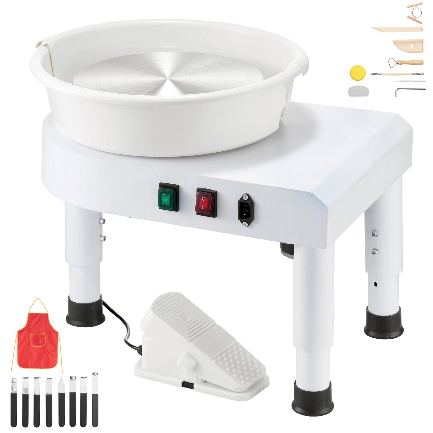 Pottery Wheel 11-Inch Ceramic Forming Machine with Adjustable Speed & Foot Pedal