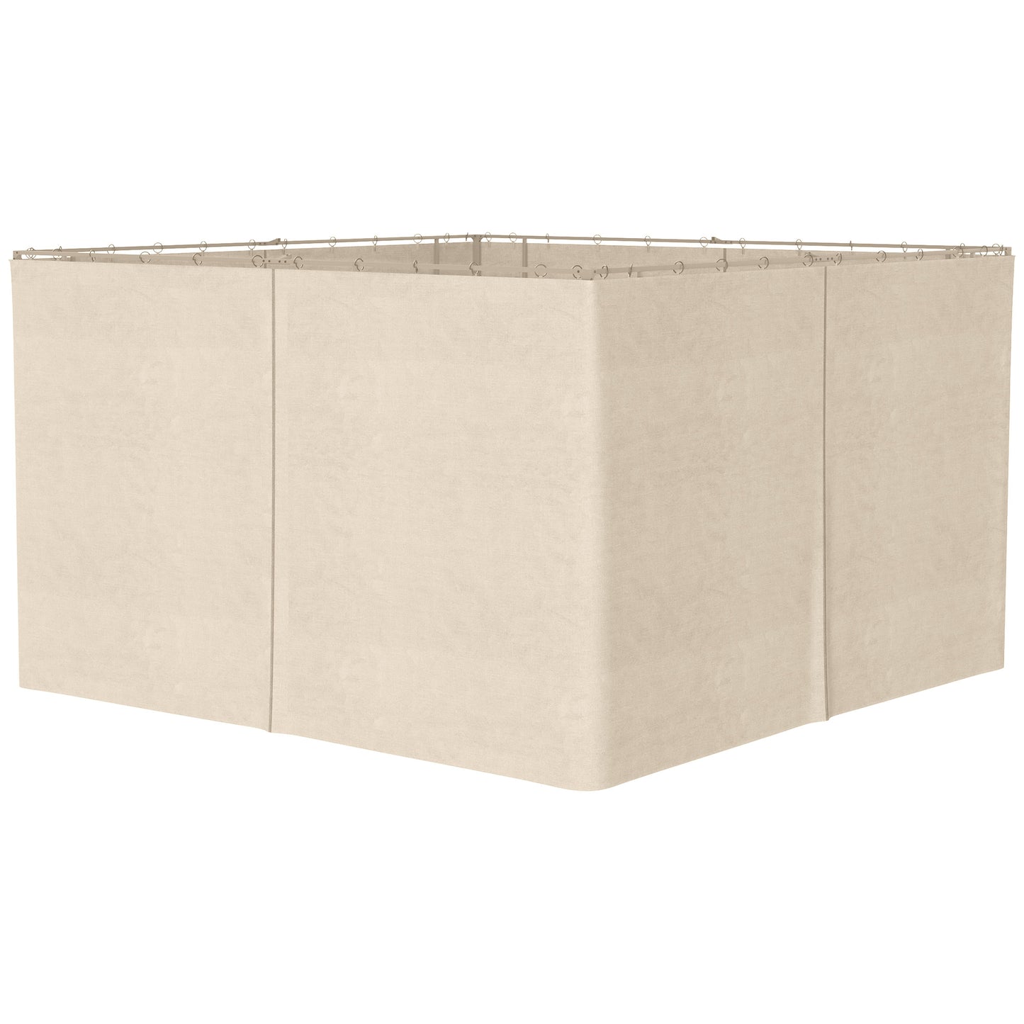 Gazebo Sidewall Set with Hooks and C-Rings - Beige 9.84' x 13.1'
