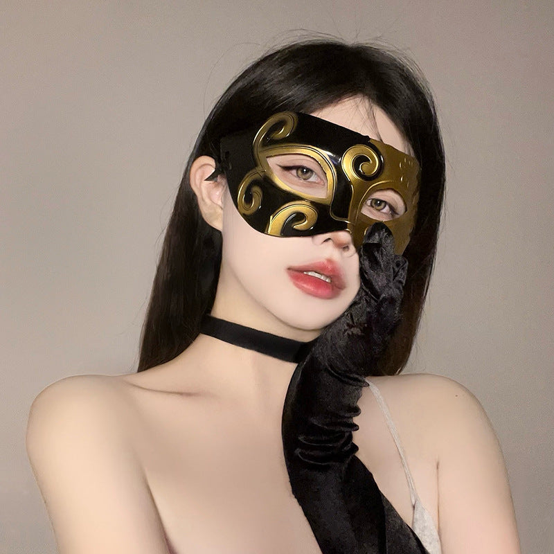 Halloween Half-Face Mask for Cosplay and Party Props Multiple Styles