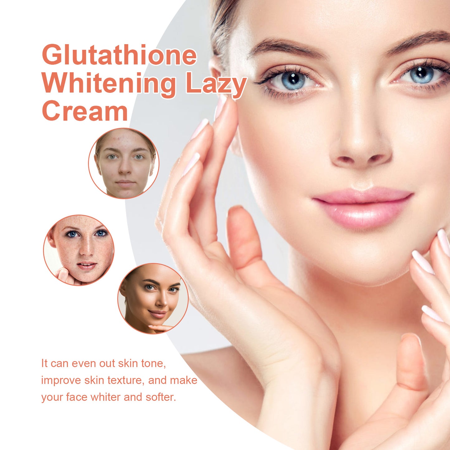 Firming Facial Cream with Glutathione & Vitamin C for Anti-Aging Skin Care