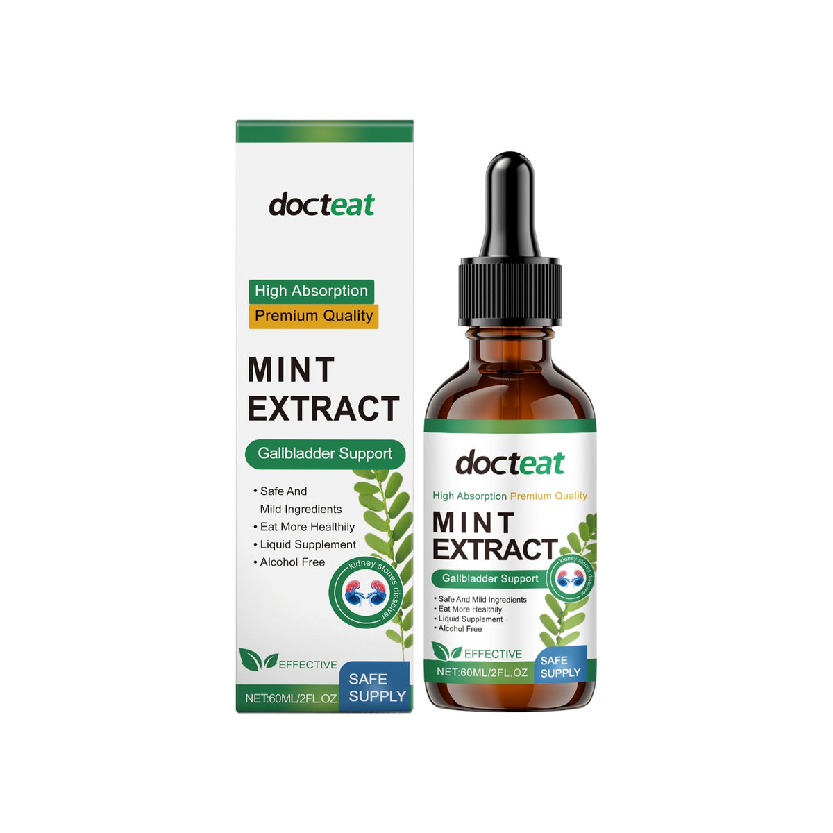 Liquid Supplement with Herbal Extracts - Uric Acid & Kidney Support - 3.4cm