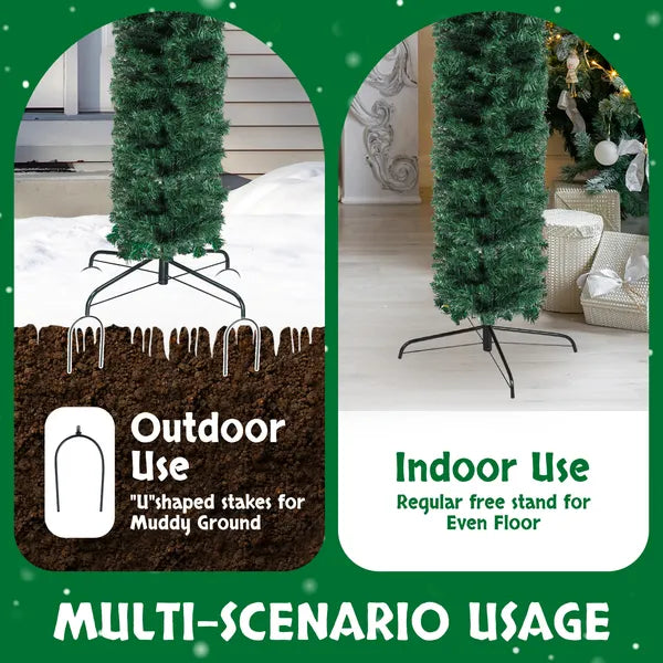 PVC Christmas Arch Decoration - 240x40x260cm, 1650 Branches