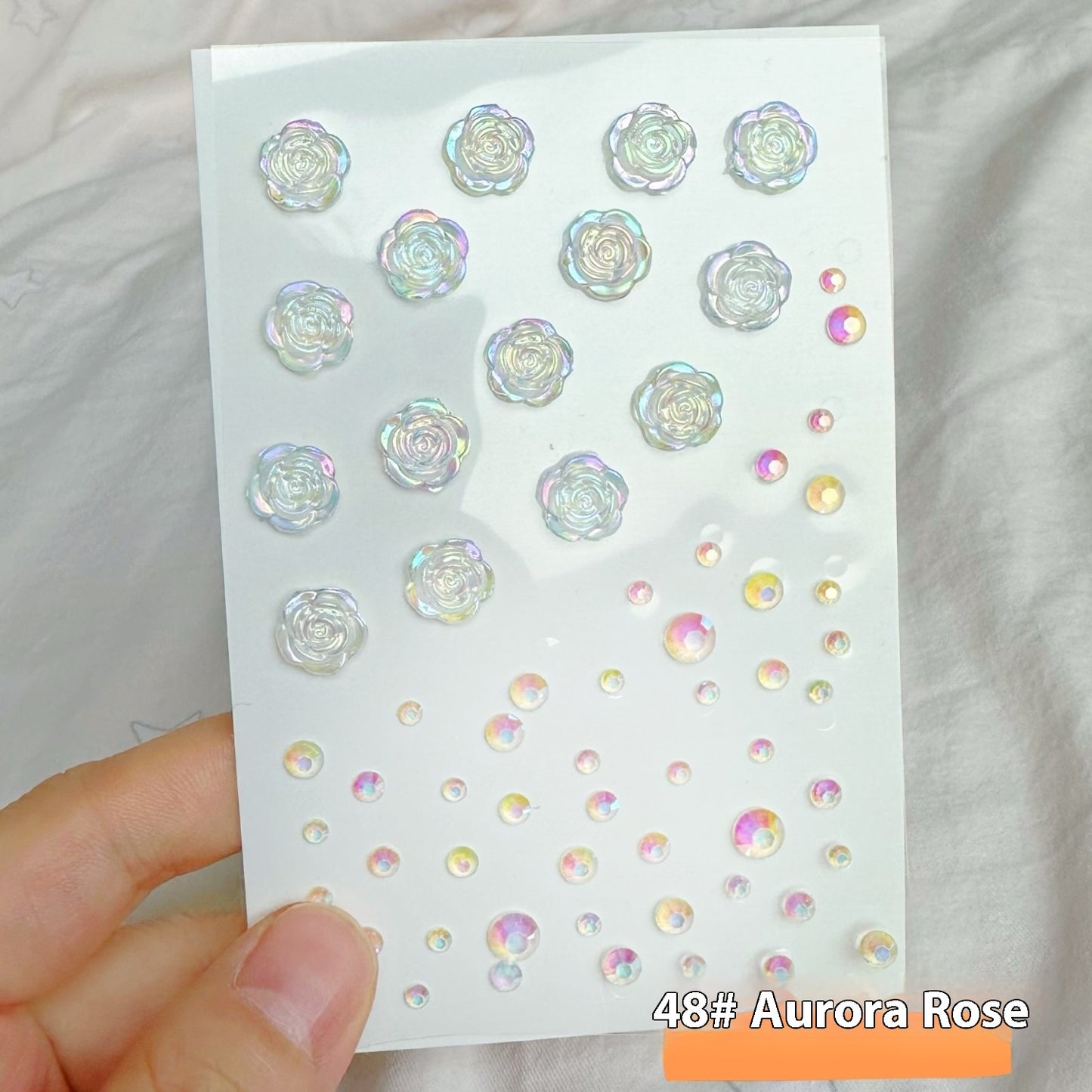 Pearl and Crystal Nail Art Stickers Set for DIY Manicure and Decor