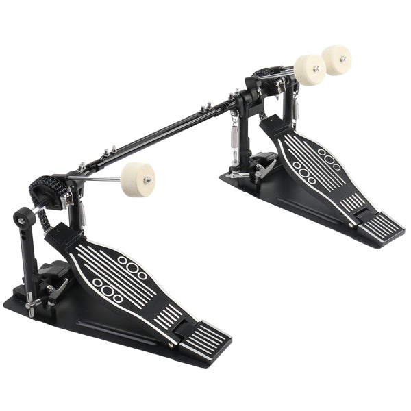 Professional Double Bass Drum Pedal for Drummers - Black