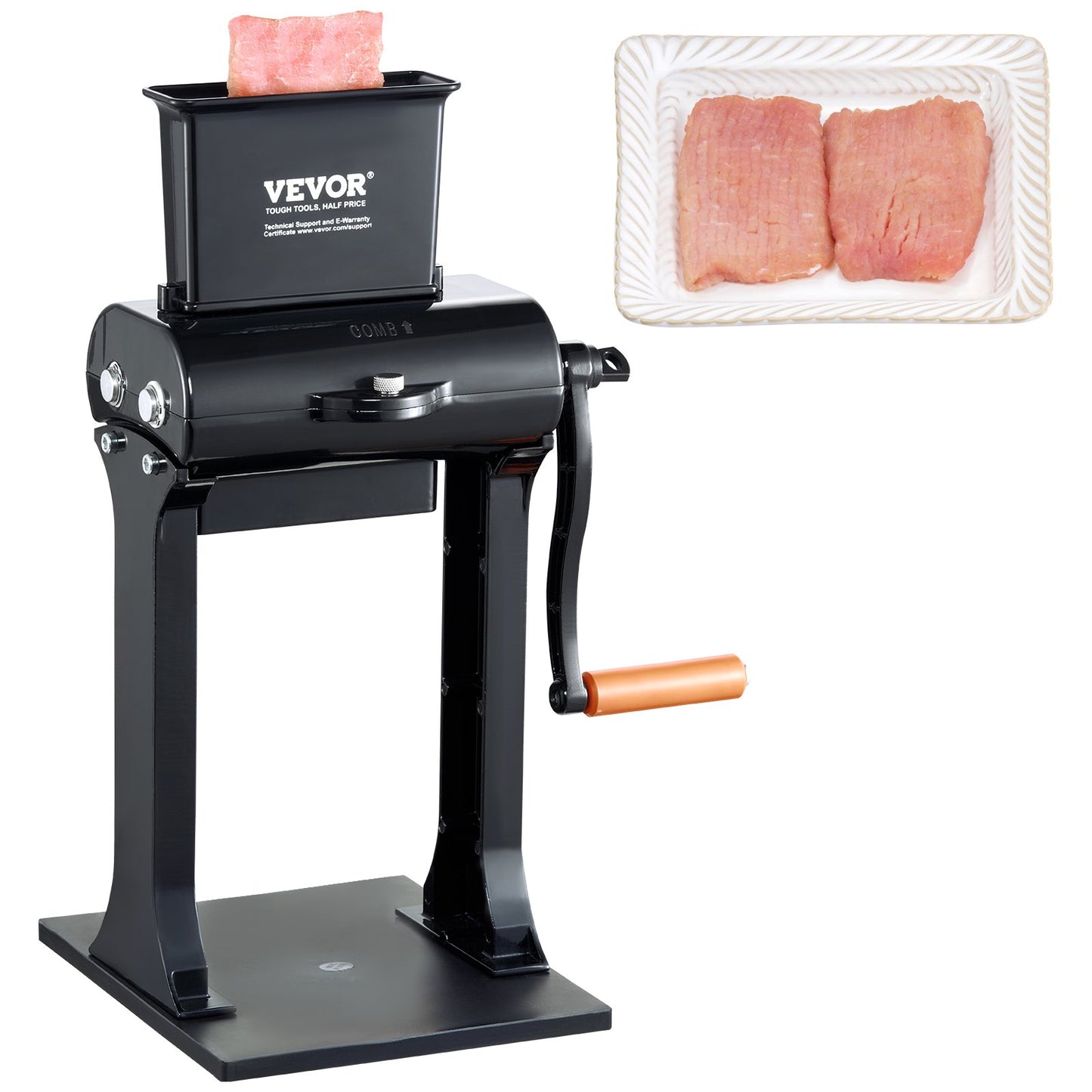 Manual Meat Tenderizer with 31 Blades - Heavy Duty Stainless Steel