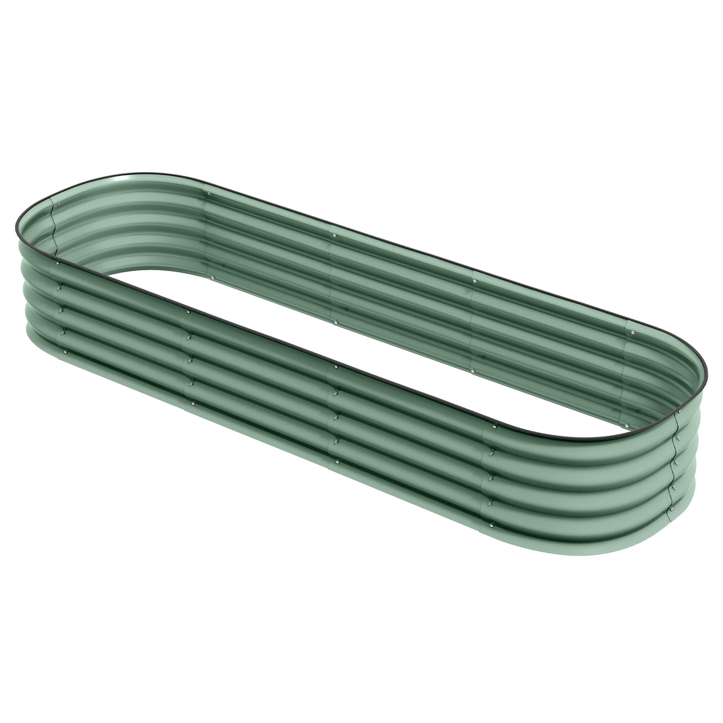 Galvanized Raised Garden Bed Kit - Eco-Friendly Metal Planter Box, Green, 76.75 x 24.5 x 11.75 Inches