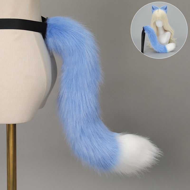 Cat Ear Headband and Tail Set - Plush, Trendy Cat Costume Accessory