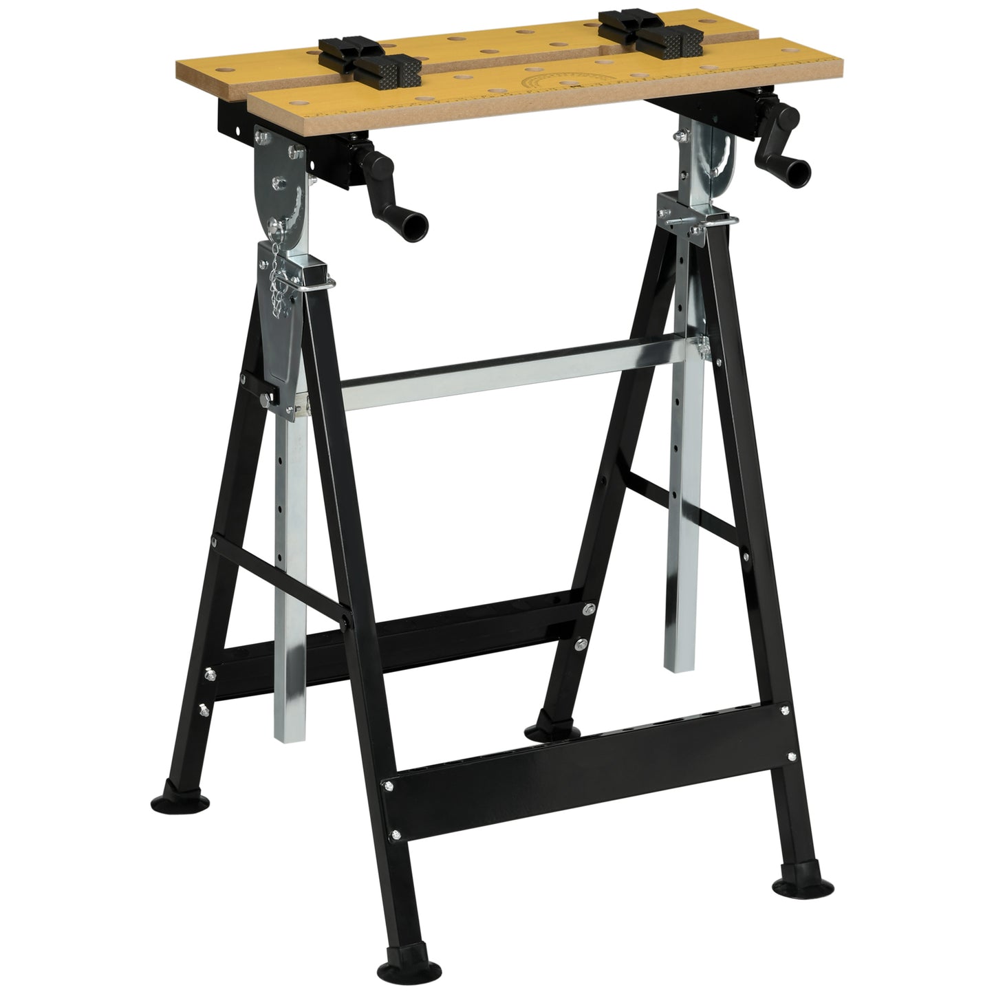 Adjustable Work Bench with Clamps & Steel Frame - Multi-Use Garage Table