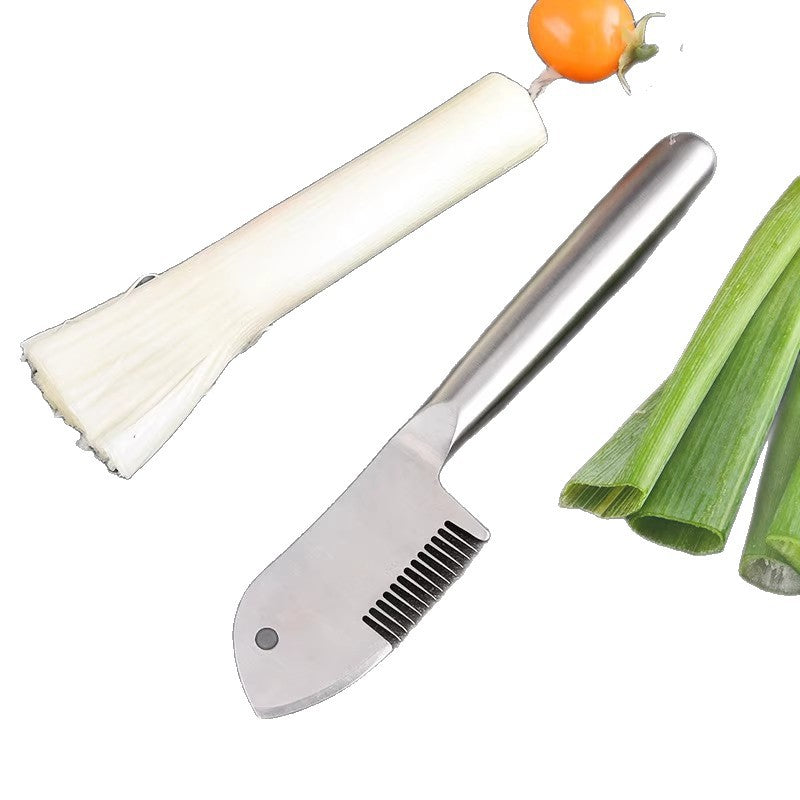 Stainless Steel Scallion Chopper - Multifunctional Onion & Herb Cutter