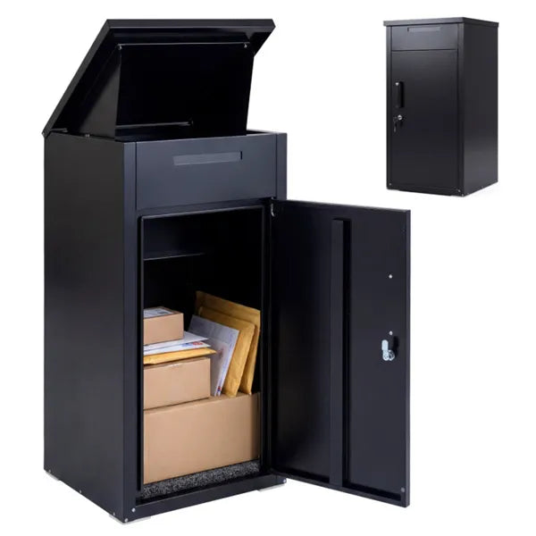2-in-1 Lockable Mailbox & Package Delivery Box, Galvanized Steel For