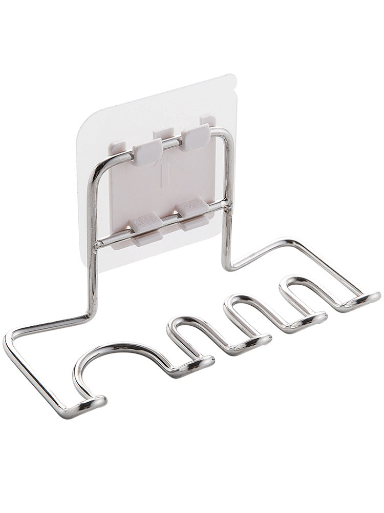 Stainless Steel Suction Cup Toothbrush Holder Wall Mounted Bathroom Storage