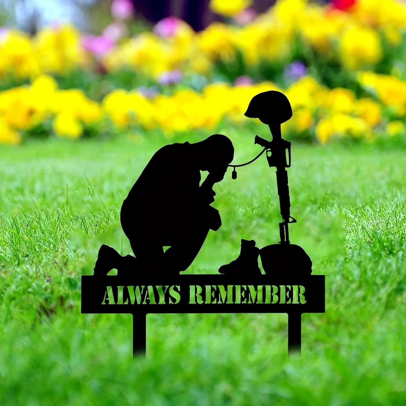 Freedom Is Not Free Memorial Silhouette - Outdoor Garden Tribute