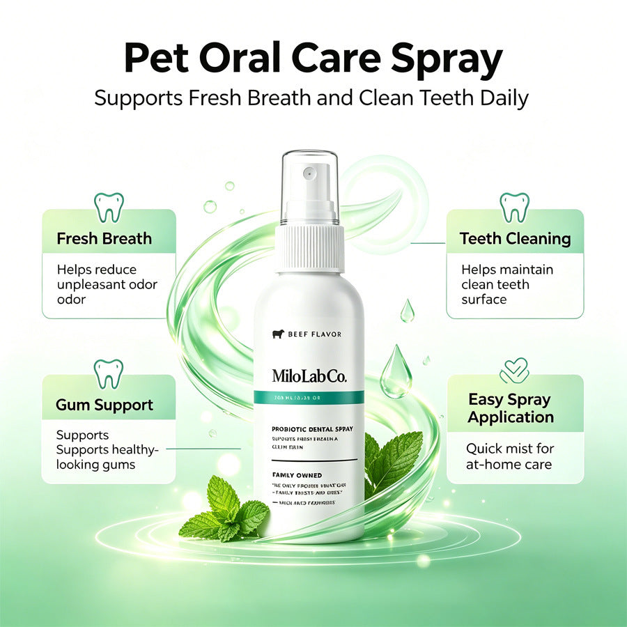 Pet Oral Care Spray 100ml Gentle Oral Hygiene for Dogs