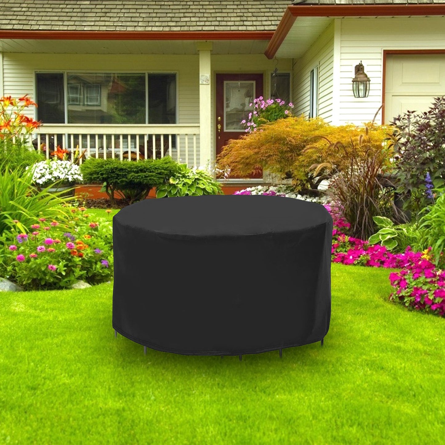 Waterproof Round Furniture Cover for Small Patio Table and Chairs - 4 or 6 Seat Options