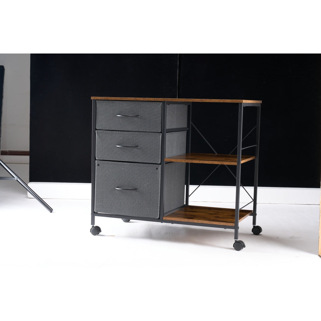 Multifunctional Mobile Filing Cabinet with Storage Drawers