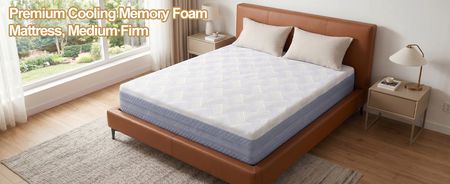 Queen Memory Foam Mattress - 12 Inch High Density Comfort