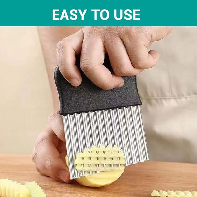 Stainless Steel Crinkle Cutter and French Fry Slicer