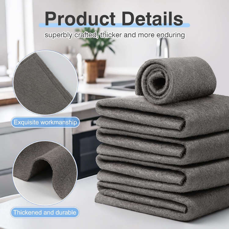 Microfiber Cleaning Cloths Set - Reusable Streak-Free Glass & Surface Wipes