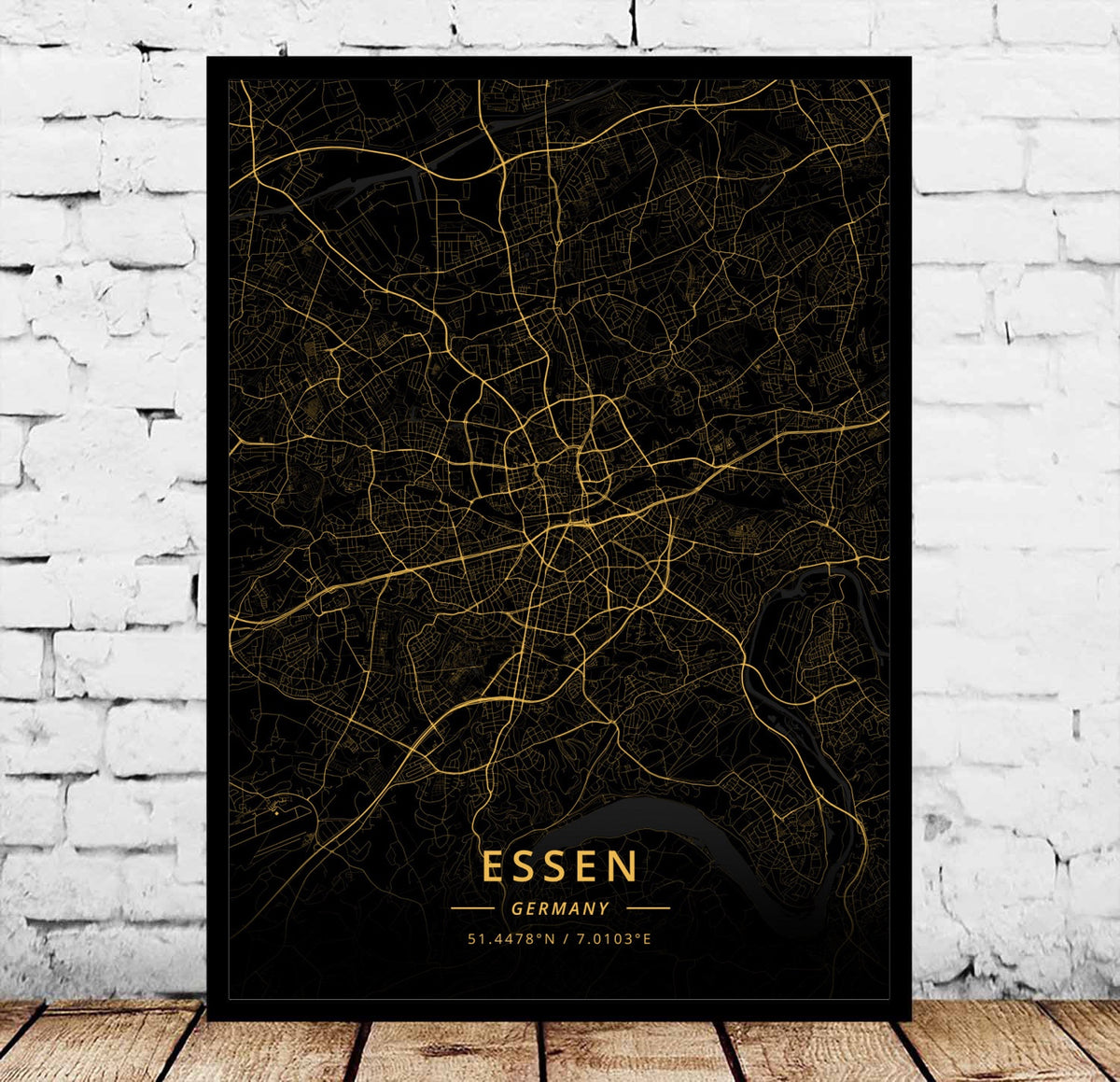Modern Landscape Decorative Canvas Wall Art for Living Room - Flensburg Germany
