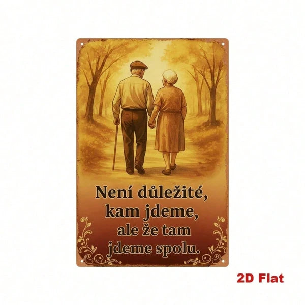 Metal Tin Wall Decoration Sign - 20 cm x 20 cm