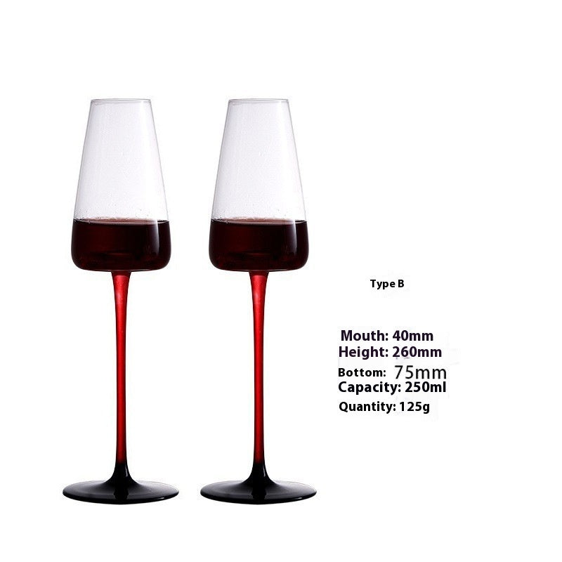 Red Wine Glass Set with Multiple Sizes and Styles - Elegant Home Barware